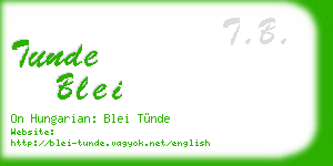 tunde blei business card